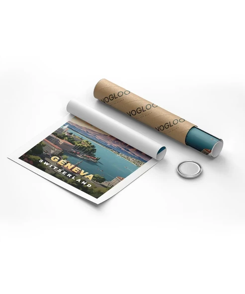 Çerçevesiz Poster Alplerin Gölgesinde Cenevre - Resim 8