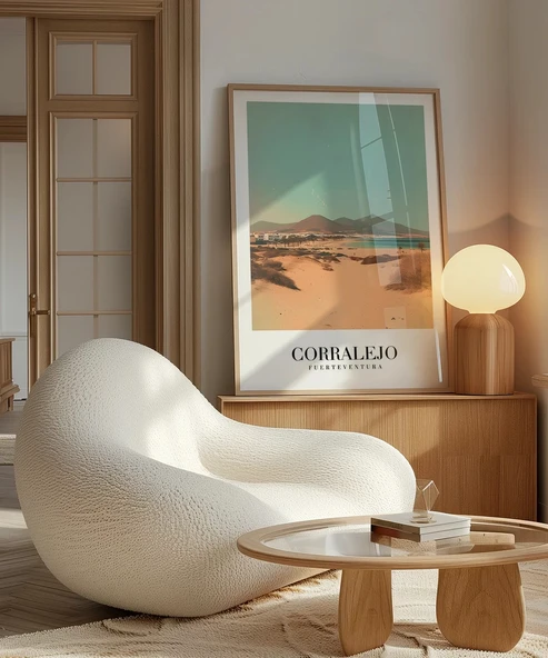 Çerçevesiz Poster Corralejo Plaj Manzarası ve Doğa - Resim 5