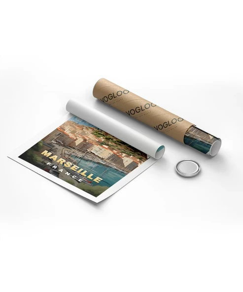 Çerçevesiz Poster Marsilya'nın Tarihi ve Deniz Estetiği - Resim 8