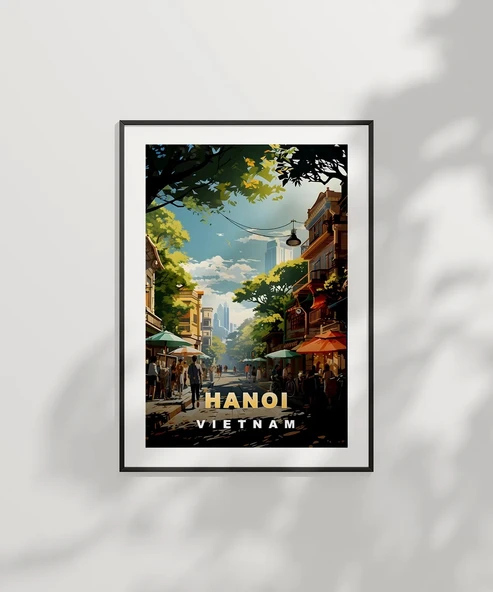 Çerçevesiz Poster Vietnam'ın Kalbi Hanoi - Resim 6