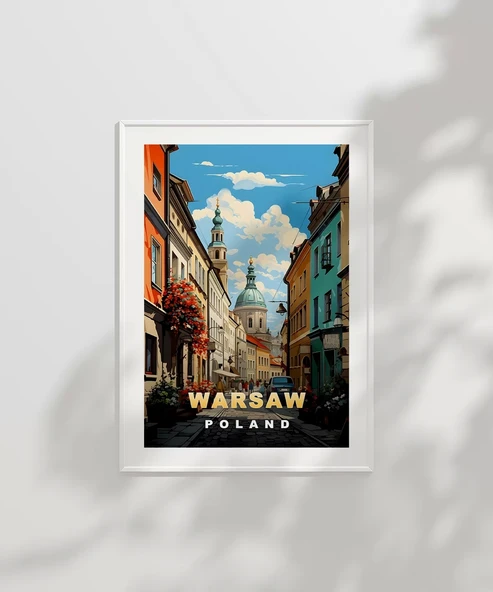 Çerçevesiz Poster Varşova Mimarisine Yolculuk - Resim 2