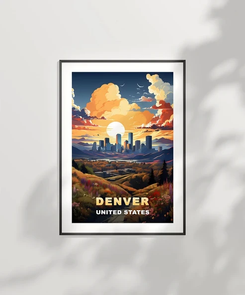 Çerçevesiz Poster Denver'ın Parlayan Ufku - Resim 6