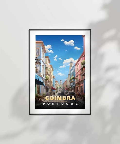 Çerçevesiz Poster Coimbra'nın Renkli Sokakları - Resim 6