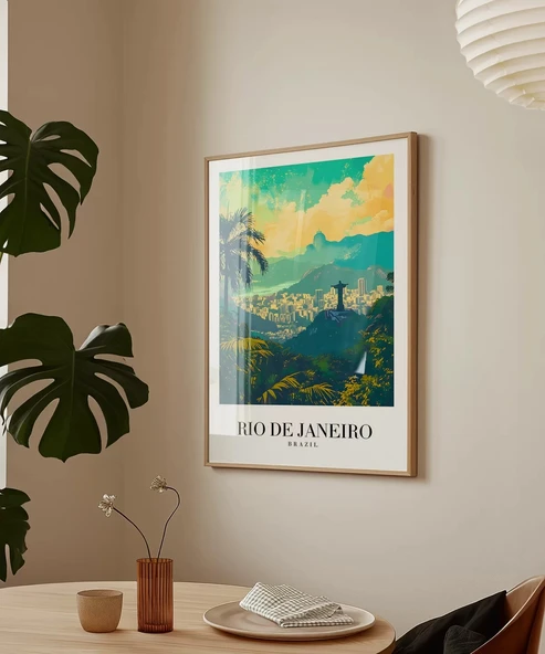 Çerçevesiz Poster Brezilya'nın İncisi Rio de Janeiro - Resim 5