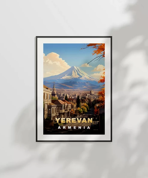 Çerçevesiz Poster Yerevan ve Ararat Dağı Manzarası - Resim 7