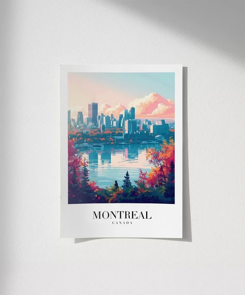 Çerçevesiz Poster Montreal Sonbaharın Büyüsü - Resim 7