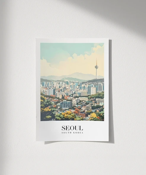 Çerçevesiz Poster Seul'un Modern Mimarisi ürün görseli