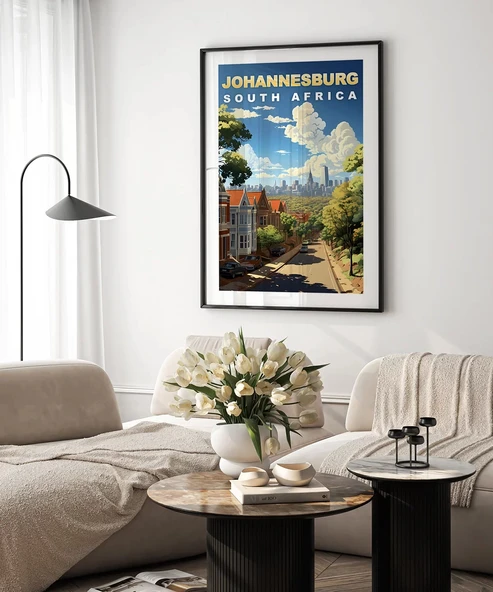 Çerçevesiz Poster Güney Afrika'nın Kalbi Johannesburg - Resim 3