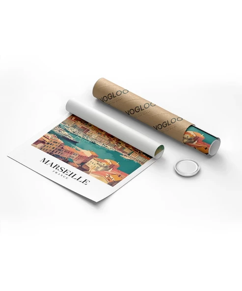 Çerçevesiz Poster Akdeniz'in Işıltılı Limanı - Resim 8