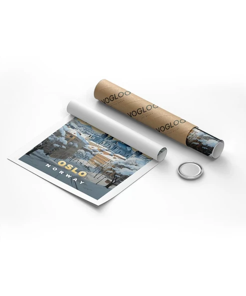 Çerçevesiz Poster Oslo Kış Manzarası - Resim 8