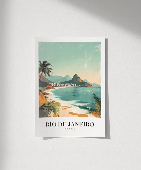 Çerçevesiz Poster Rio de Janeiro'nun Tropikal Güzelliği ürün görseli