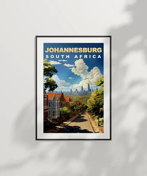 Çerçevesiz Poster Güney Afrika'nın Kalbi Johannesburg - Resim 6