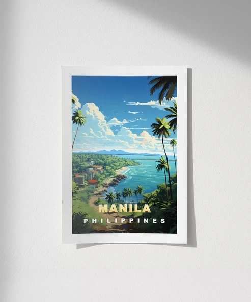 Çerçevesiz Poster Manila Tropik Sahil Manzarası ürün görseli