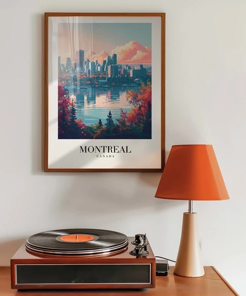 Çerçevesiz Poster Montreal Sonbaharın Büyüsü - Resim 3