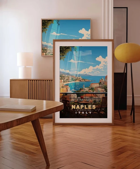 Çerçevesiz Poster Napoli'nin Tarihi Sokakları - Resim 5