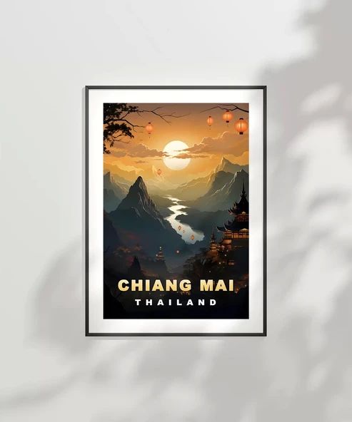 Çerçevesiz Poster Fenerlerin Büyülü Gecesi - Resim 6