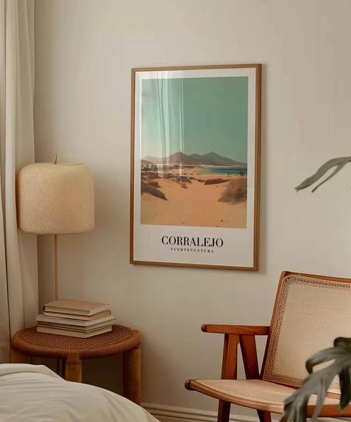 Çerçevesiz Poster Corralejo Plaj Manzarası ve Doğa - Resim 3