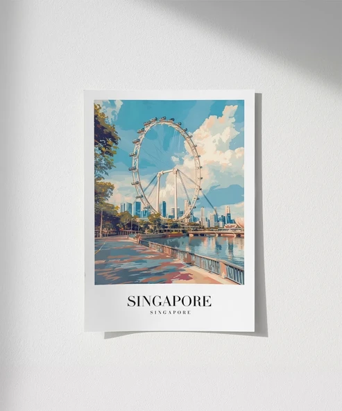 Çerçevesiz Poster Marina Bay'ın Parlak Yüzü ürün görseli