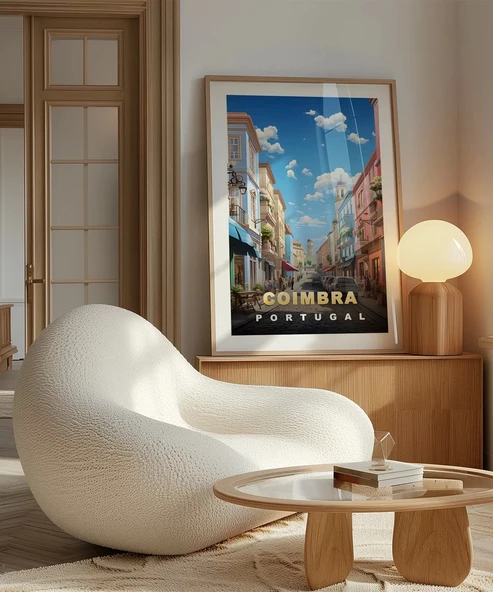 Çerçevesiz Poster Coimbra'nın Renkli Sokakları - Resim 5