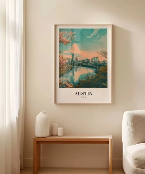 Çerçevesiz Poster Doğa ve Şehir Arasında - Resim 3