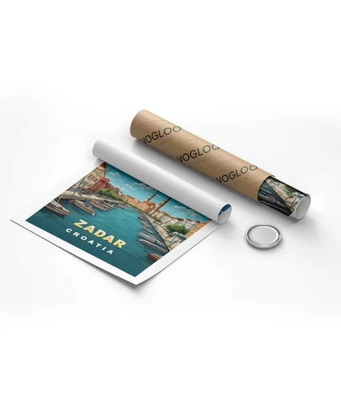 Çerçevesiz Poster Zadar Hırvatistan Kıyı Manzarası - Resim 8