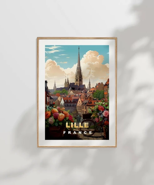 Çerçevesiz Poster Lille Tarihi ve Çiçek Bahçesi Sanat - Resim 6
