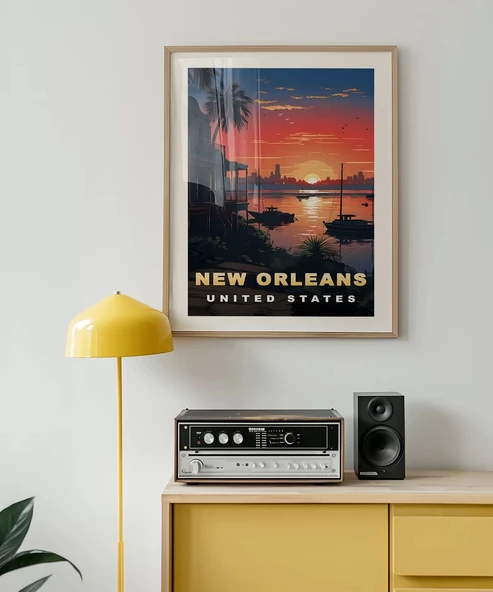 Çerçevesiz Poster New Orleans'ın Tarihi Evleri - Resim 2