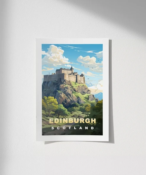 Çerçevesiz Poster Edinburgh Manzarası ürün görseli