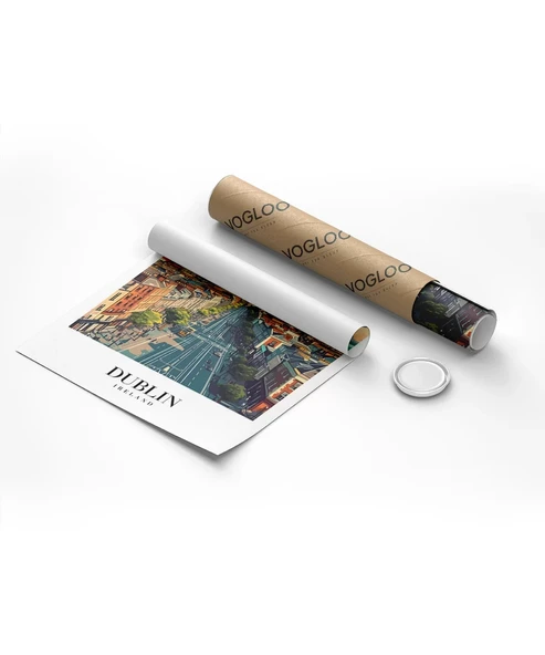 Çerçevesiz Poster Grafton Caddesi Manzarası - Resim 8