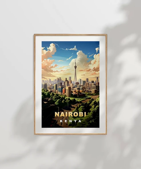 Çerçevesiz Poster Nairobi Şehir Manzarası - Resim 6
