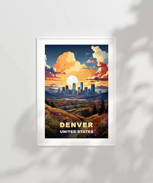 Çerçevesiz Poster Denver'ın Parlayan Ufku - Resim 2