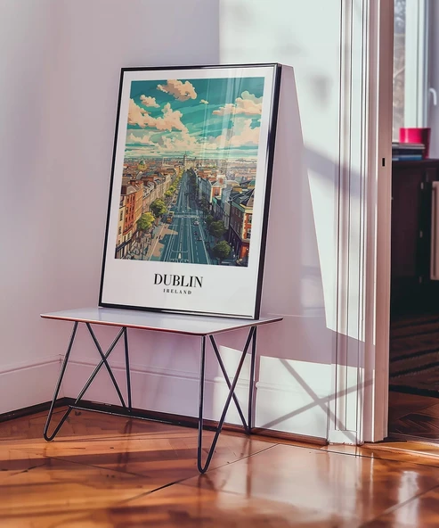 Çerçevesiz Poster Grafton Caddesi Manzarası - Resim 4