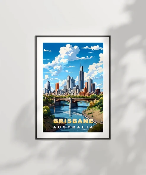 Çerçevesiz Poster Nehir ve Gökdelenlerin Şehri - Resim 6