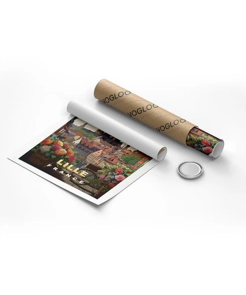 Çerçevesiz Poster Lille Tarihi ve Çiçek Bahçesi Sanat - Resim 8