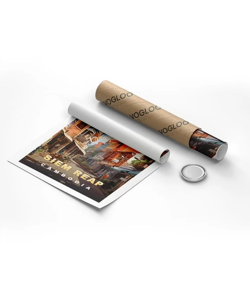 Çerçevesiz Poster Siem Reap Sokak Manzarası - Resim 8