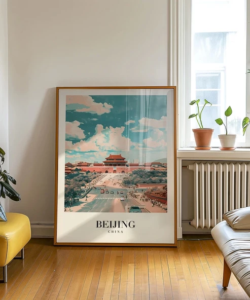 Çerçevesiz Poster Pekin'in Tarihi Kapısı - Resim 4