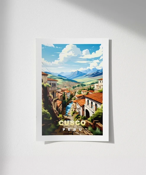Çerçevesiz Poster And Dağlarının Kalbinde Cusco