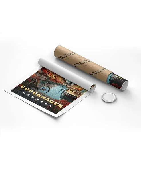 Çerçevesiz Poster Nyhavn'ın Renkli Kanalları - Resim 7