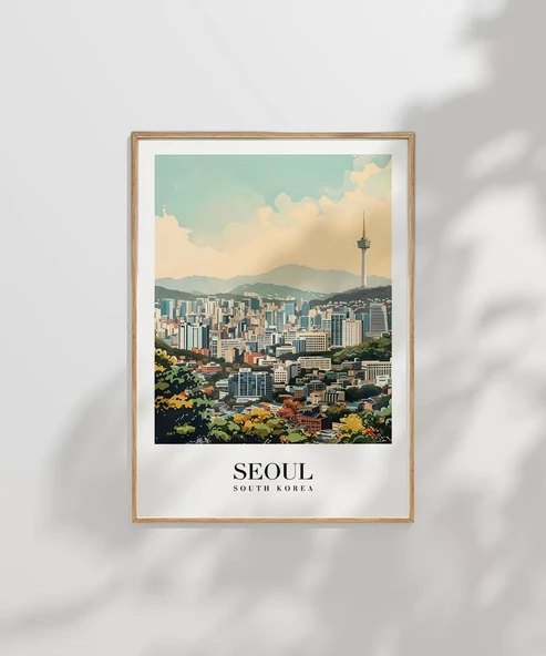 Çerçevesiz Poster Seul'un Modern Mimarisi - Resim 7