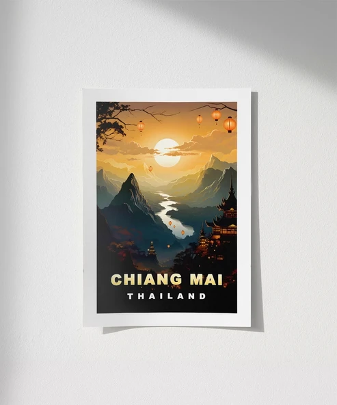 Çerçevesiz Poster Fenerlerin Büyülü Gecesi ürün görseli