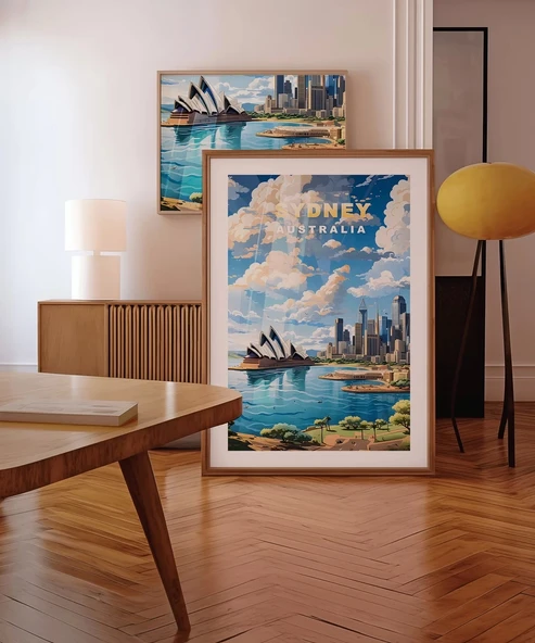 Çerçevesiz Poster Sydney Limanı ve Opera Binası - Resim 4