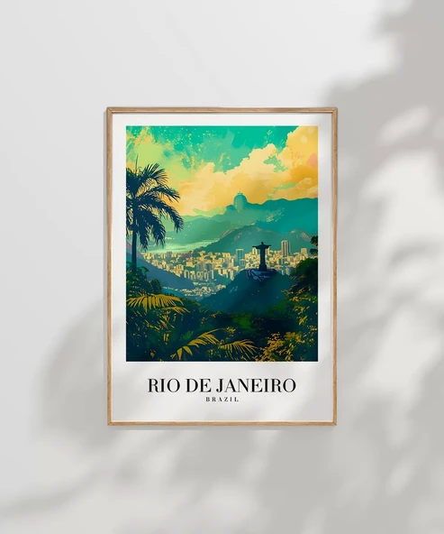 Çerçevesiz Poster Brezilya'nın İncisi Rio de Janeiro - Resim 6