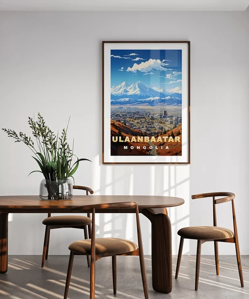 Çerçevesiz Poster Ulaanbaatar ve Dağların Görkemi - Resim 5