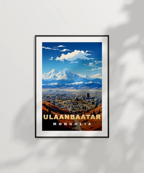 Çerçevesiz Poster Ulaanbaatar ve Dağların Görkemi - Resim 6