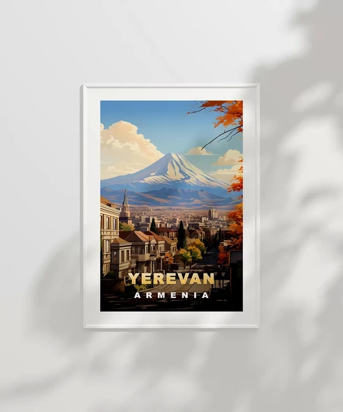 Çerçevesiz Poster Yerevan ve Ararat Dağı Manzarası - Resim 2