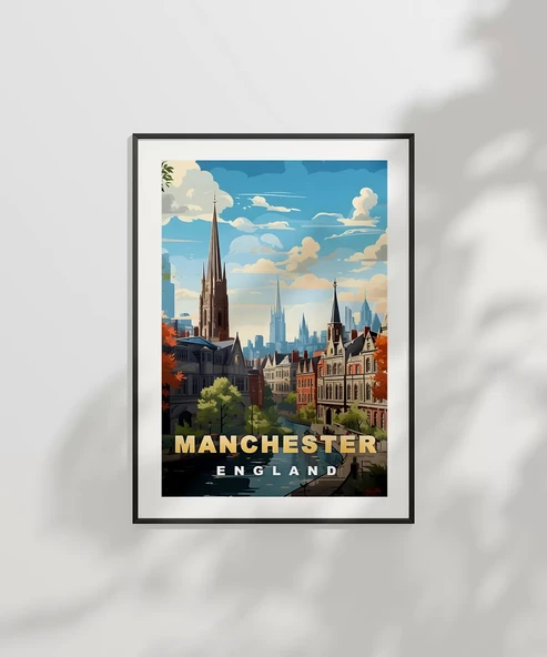 Çerçevesiz Poster Manchester'ın Zarif Mimarisi - Resim 6