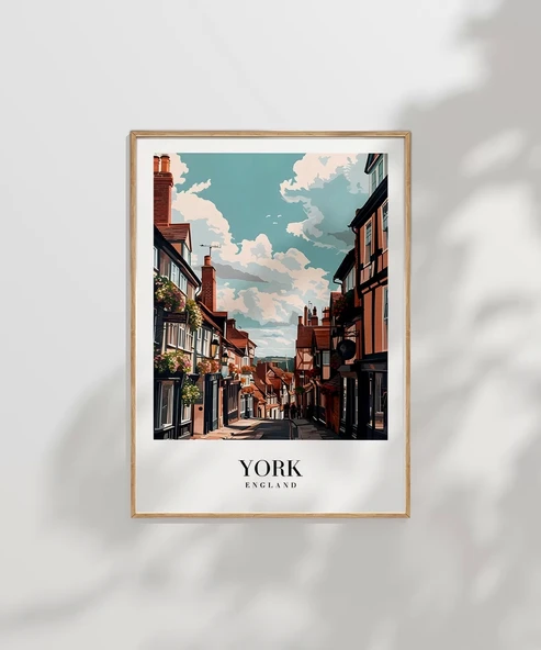 Çerçevesiz Poster York Tarihi Sokakları - Resim 7