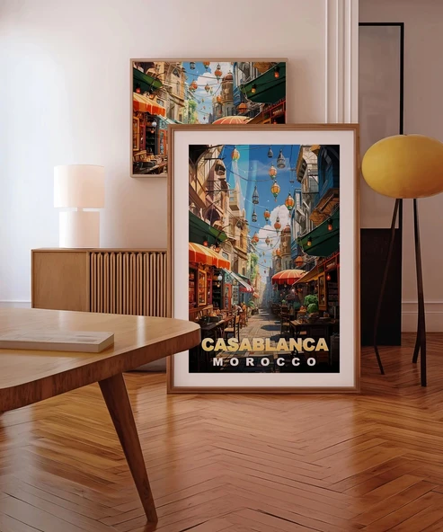 Çerçevesiz Poster Fas'ın Renkli Sokakları - Resim 4