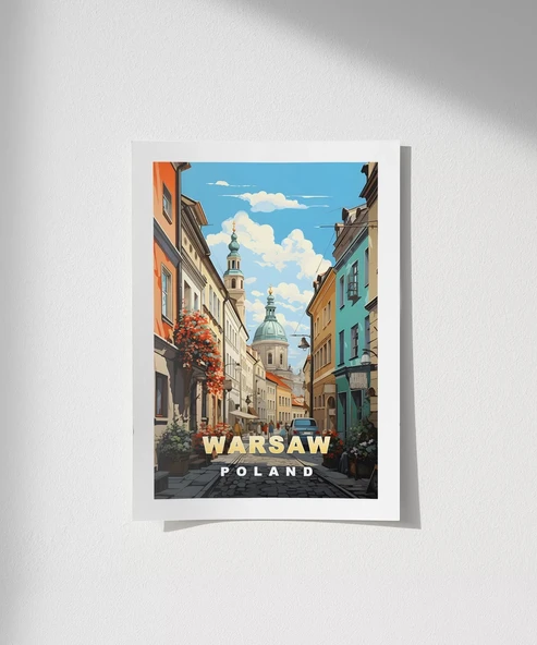 Çerçevesiz Poster Varşova Mimarisine Yolculuk ürün görseli