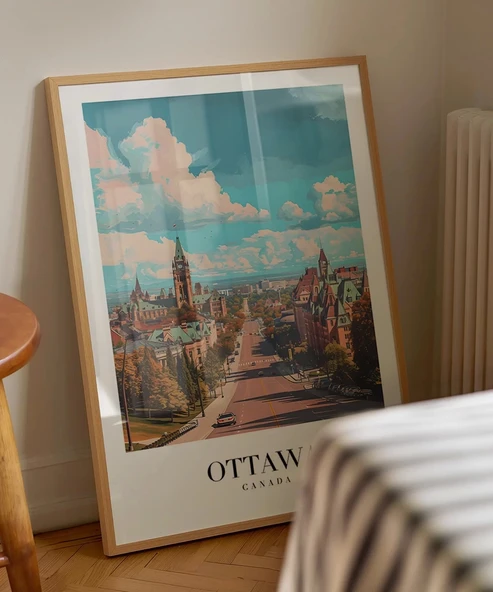 Çerçevesiz Poster Ottawa'nın Tarihi Dokusu - Resim 5